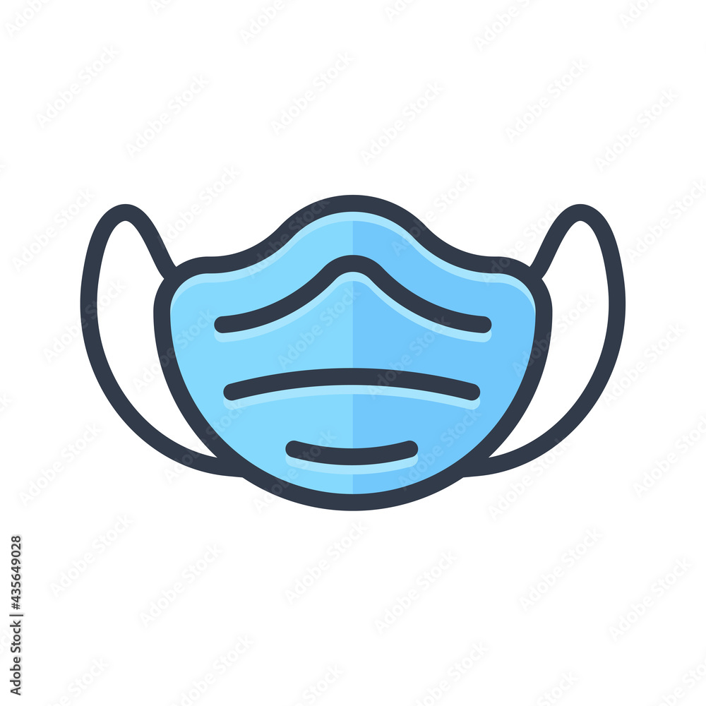 face mask icon. Medical mask for preventing the virus in patients with high fever. face mask icon. Medical mask for preventing the virus in patients with high fever.