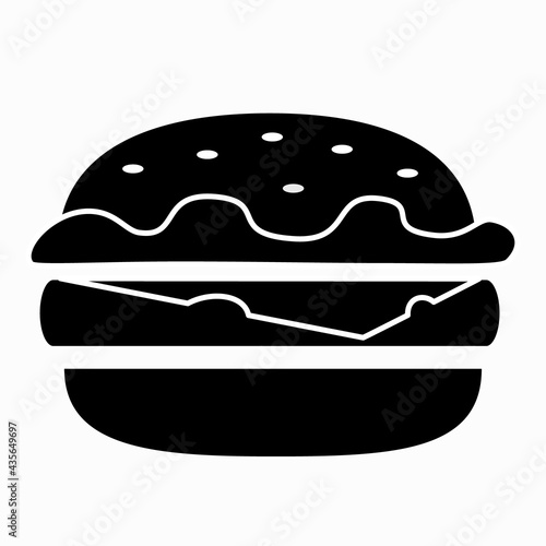 Burger cheeseburger icon graphic design isolated vector illustration