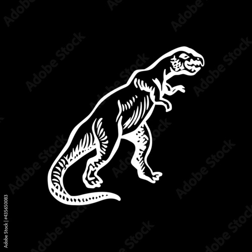 Dinosaur T Rex vector. Tyrannosaurus t shirt graphic design. Download it now © Inora