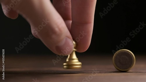 The concept of competition and change of management and leadership at work in the form of chess pieces