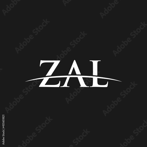 ZAL initial swoosh horizon, letter logo designs vector