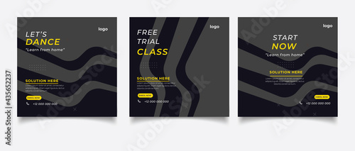 Studio dance social media post template
