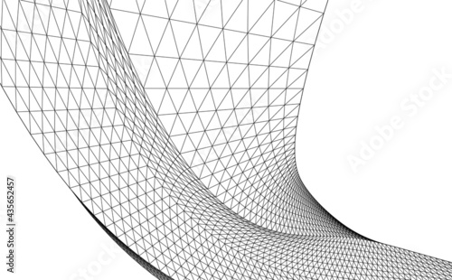 abstract architectural drawing 3d view