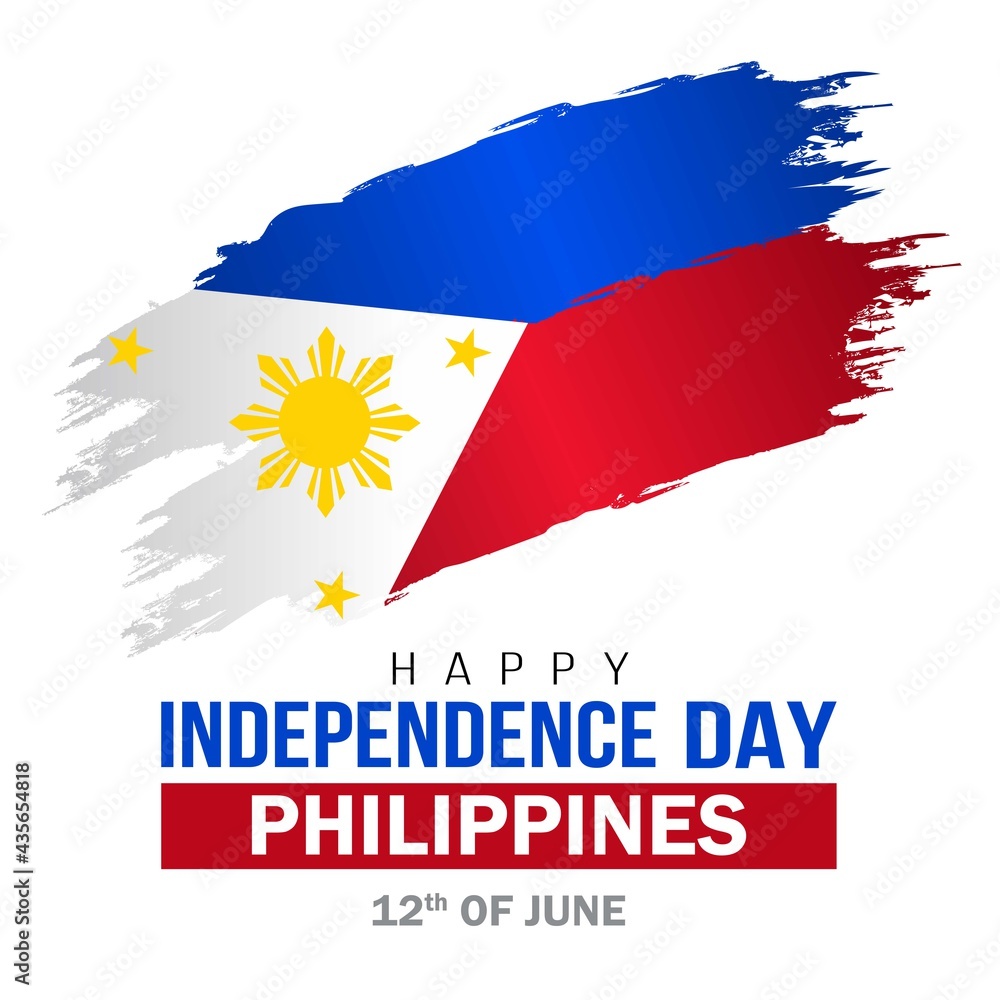 happy independence day Philippines greetings. vector illustration