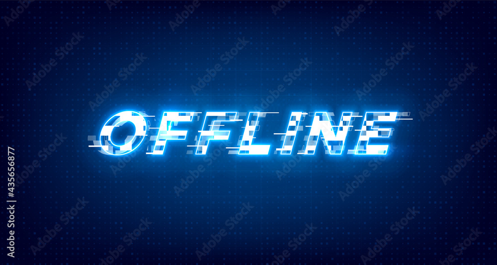 Photo & Art Print Glitch offline twitch banner, аska