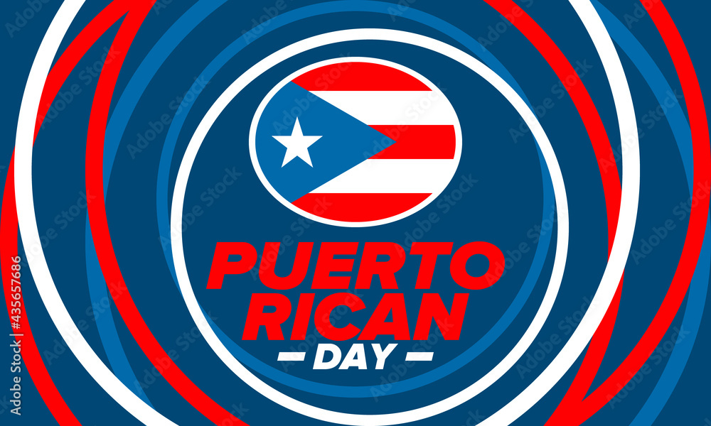 Puerto Rican Day. National happy holiday. Festival and parade in honor
