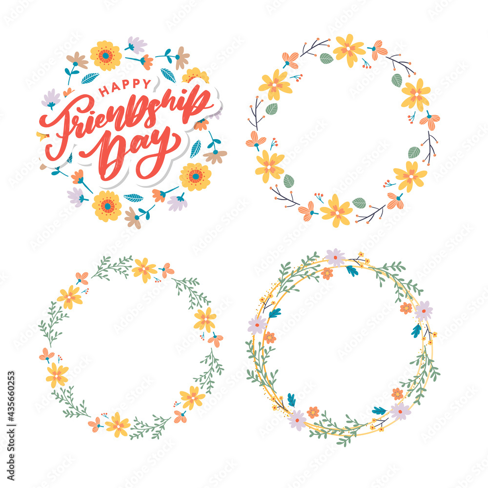 Happy Friendship Day greeting card. For poster, flyer, banner for website template, cards, posters, logo. Vector illustration. Happy Friendship Day greeting card. For poster, flyer, banner for website template, cards, posters, logo. Vector illustration.