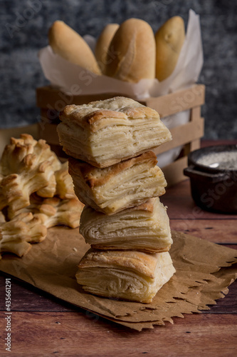 fat biscuits with butter ready to eat