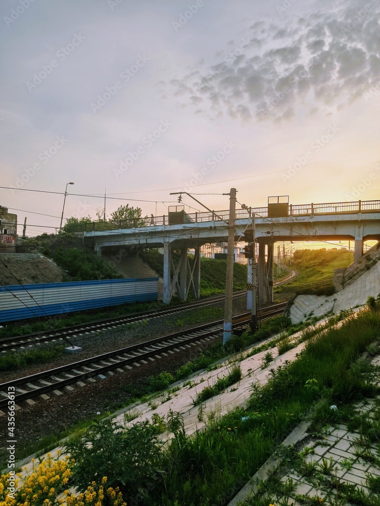 abandoned train station in the city