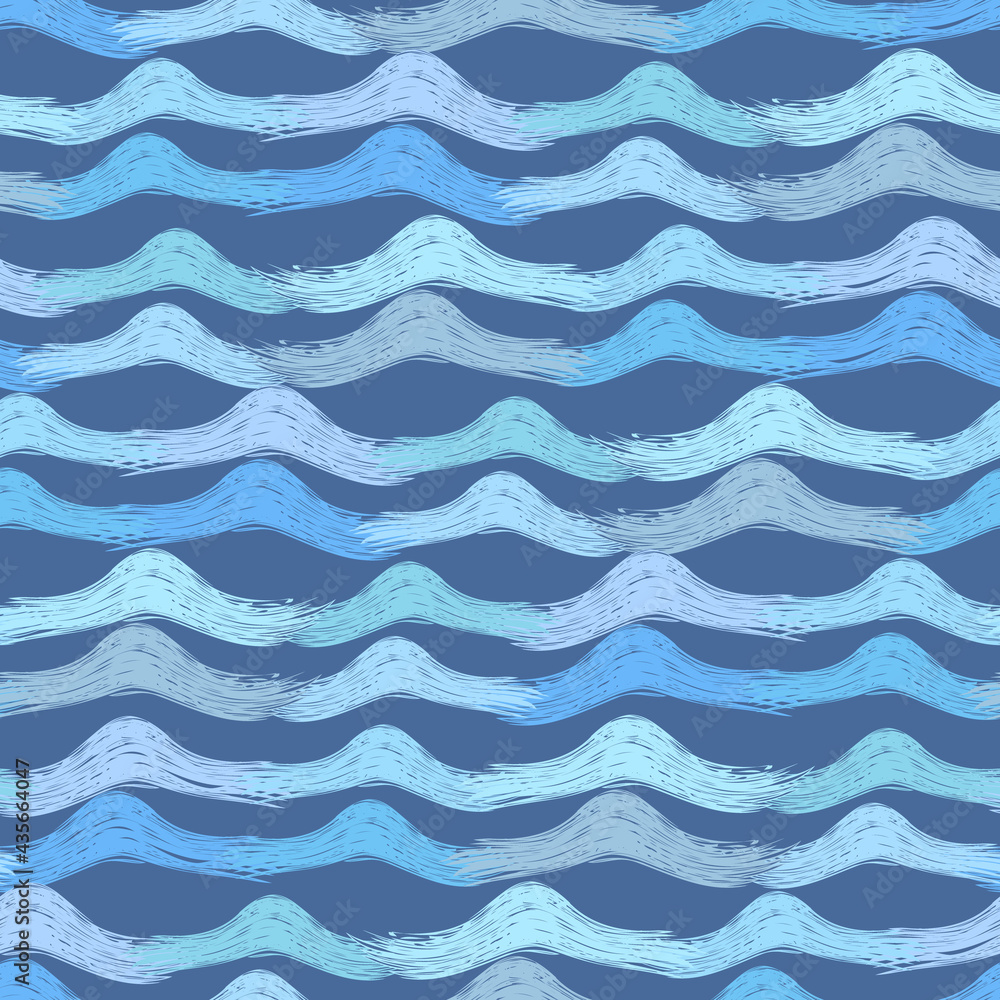 Seamless Pattern of Waves. Seamless Pattern of Waves.