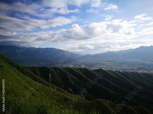 Beautiful panoramic view of the San Diego Valley, Carabobo State, Venezuela, taken from the top of the mountain. photo