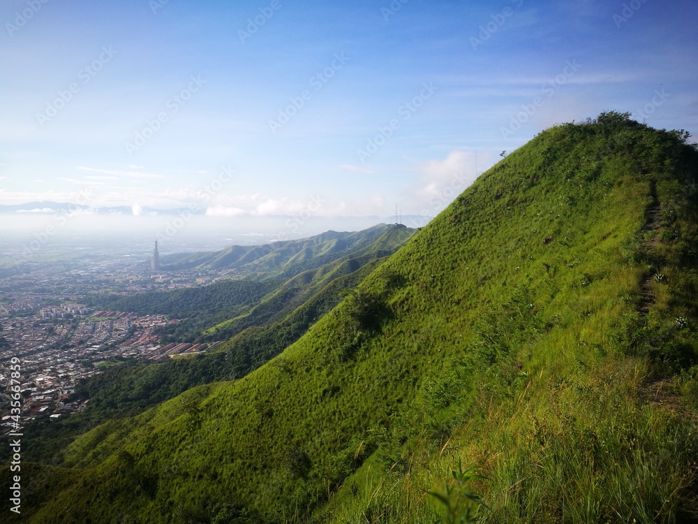 Beautiful panoramic view of the San Diego Valley, Carabobo State, Venezuela, taken from the top of the mountain.