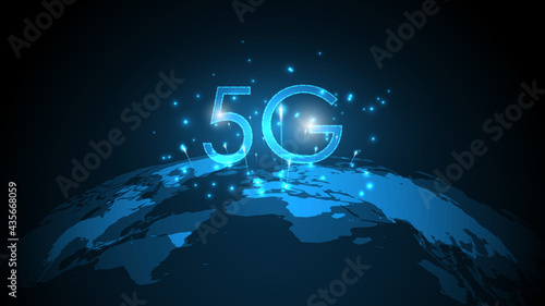 5G network wireless internet connecting, internet of things, communication network,High speed, broadband telecommunication