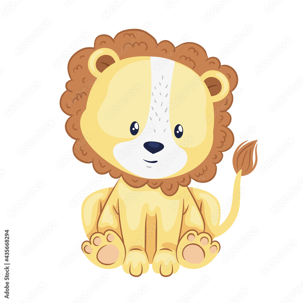 Obraz premium cute lion animal