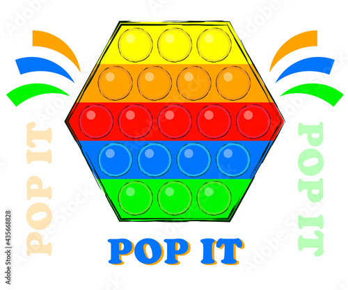 Pop it simple dimple bright popular novelty antistress toy for the development of fine motor skills of fingers in children and adults