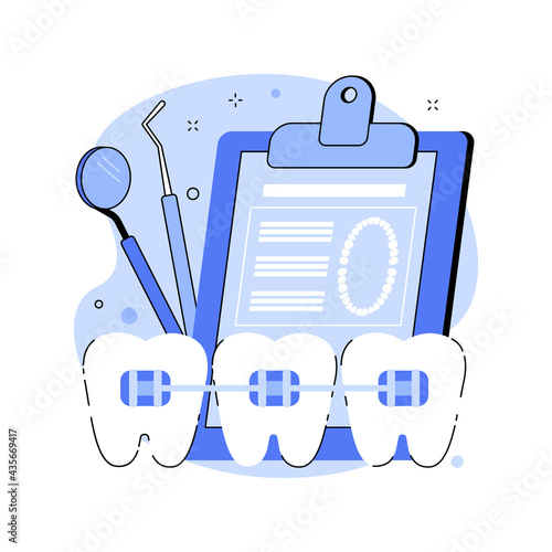 Orthodontic services abstract concept vector illustration.