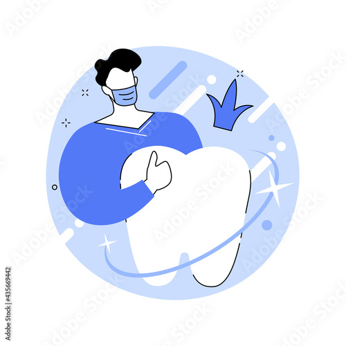 Dental esthetic clinic abstract concept vector illustration.