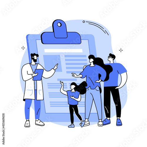 Family doctor abstract concept vector illustration.