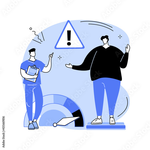 Body Mass Index abstract concept vector illustration.
