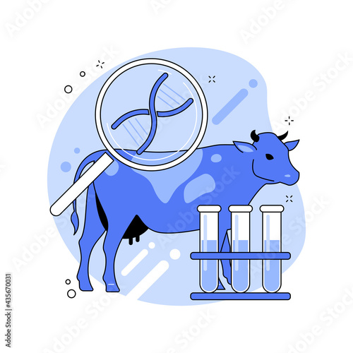 Genetically modified animals abstract concept vector illustration.