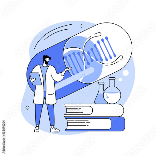 Gene therapy abstract concept vector illustration.