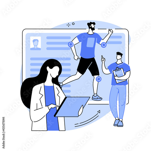 Sport medicine abstract concept vector illustration.