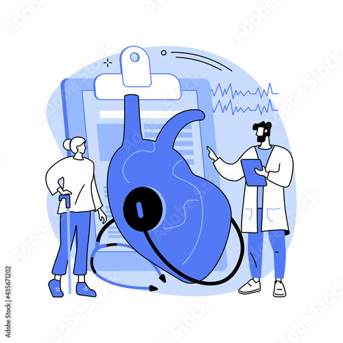 Ischemic heart disease abstract concept vector illustration.