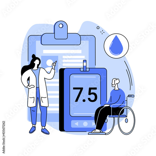 Diabetes mellitus abstract concept vector illustration.