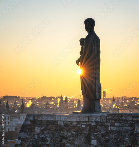 Sculpture of Holy Mary in t...