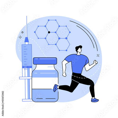Performance drugs abstract concept vector illustration.