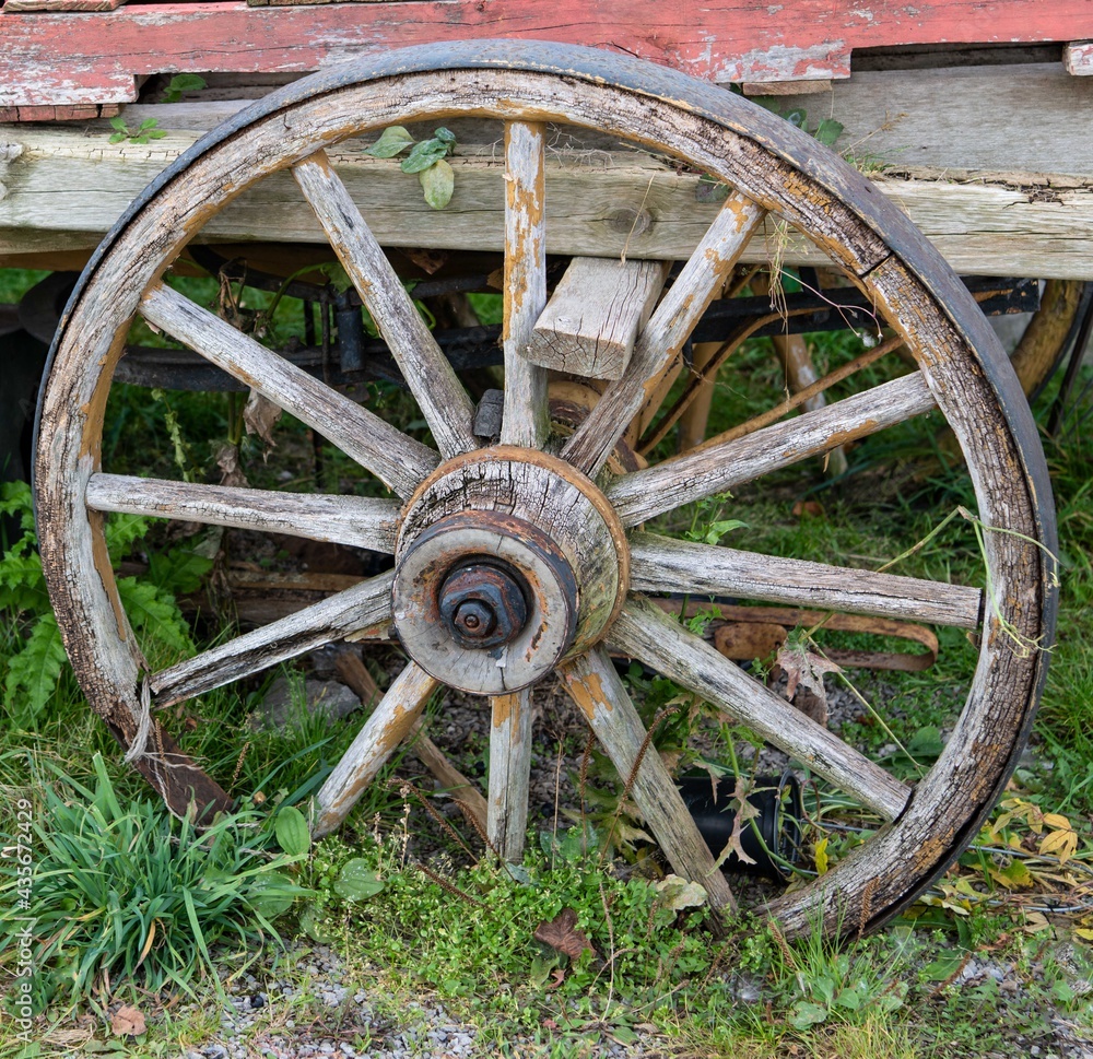 old wagon wheel