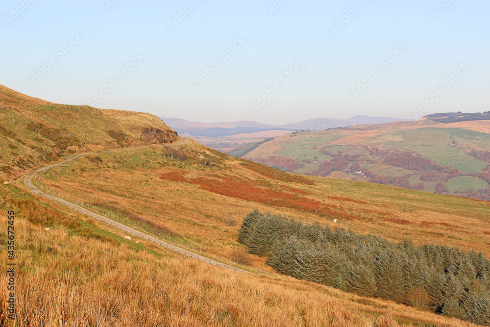 Hills of the Brecon Beacons in Wales