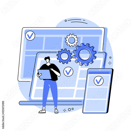 Cross-platform development abstract concept vector illustration.