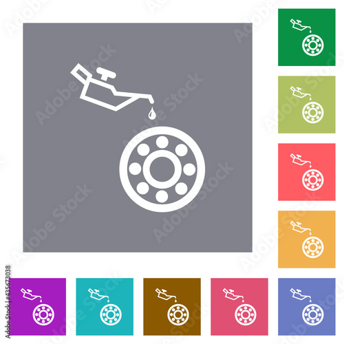 Oiler can and bearings square flat icons