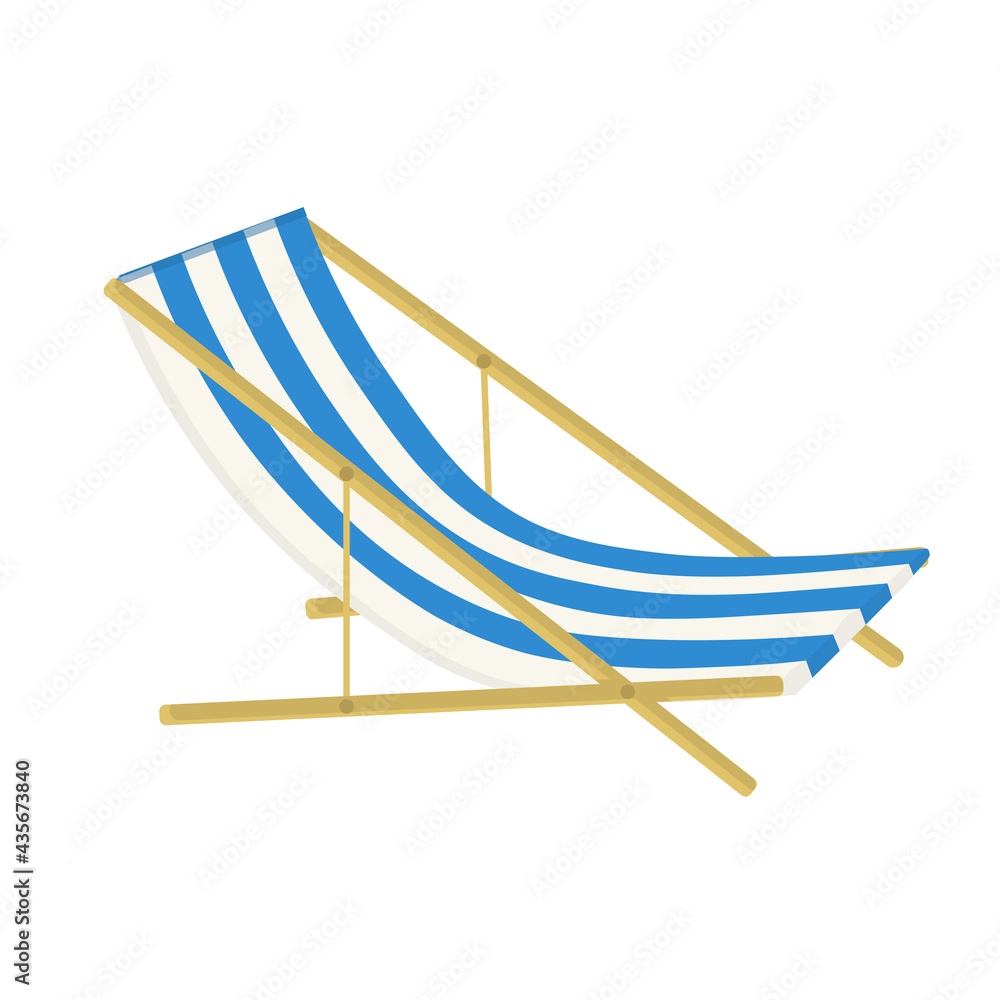 deck chair isolated on white background vector deck chair isolated on white background vector