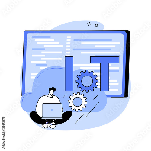 IoT development abstract concept vector illustration.