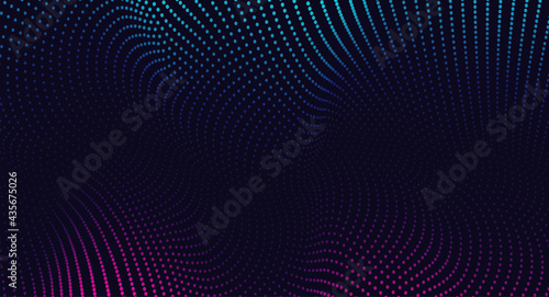 Vector background with color abstract wave dots