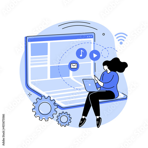 Bendable device technology abstract concept vector illustration.