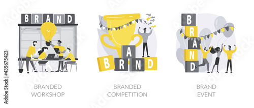 Marketing promo abstract concept vector illustrations.