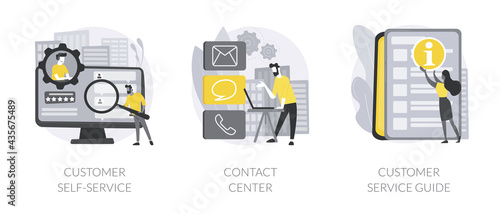 User support abstract concept vector illustrations. photo