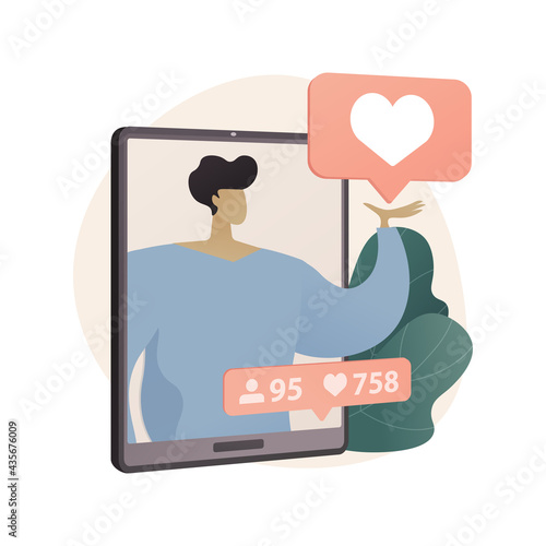 Attracting followers abstract concept vector illustration.