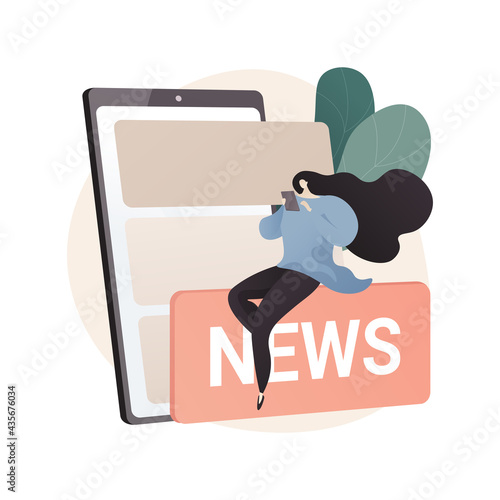 Mobile content abstract concept vector illustration.