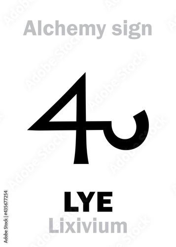 Alchemy Alphabet: LYE (Latin: Lixivium, Lix – ashes, lye ashes, lye), щёлоk — alkaline liquid, aqueous solution of alkaline salts: Potassium hydroxide [KOH] or Sodium hydroxide [NaOH].