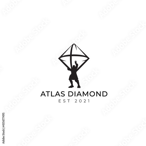 Atlas Diamond logo design illustration