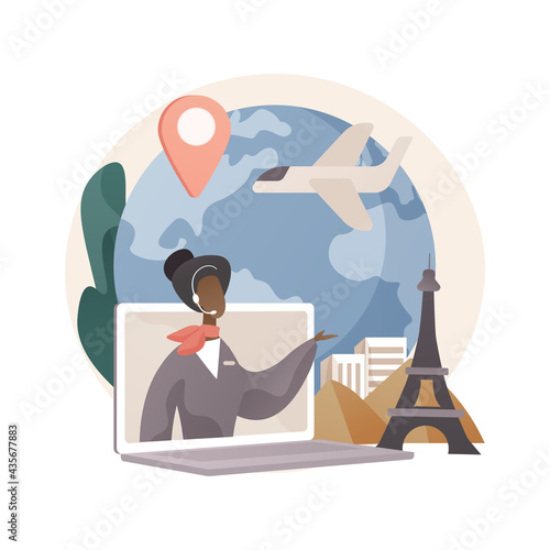 Travel agent abstract concept vector illustration.
