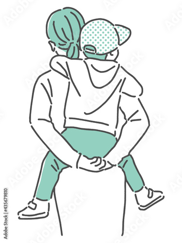 simple illustration of three years old boy