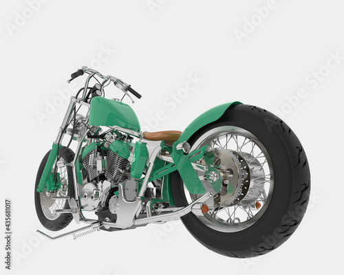 Chopper isolated on background. 3d rendering - illustration photo