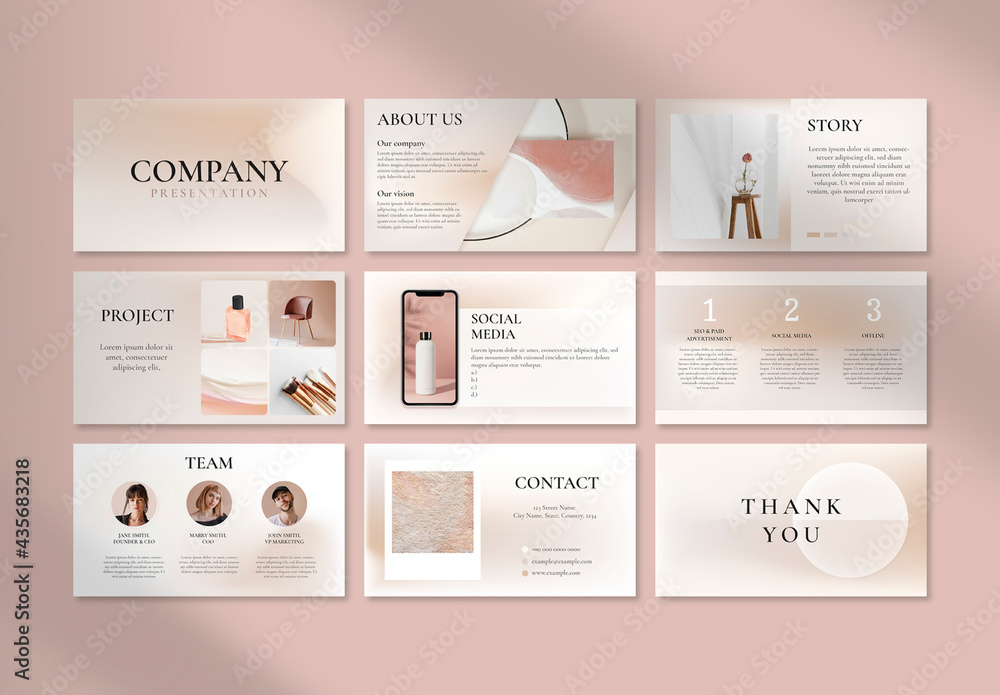 Business Presentation Slide Layout Stock Template | Adobe Stock