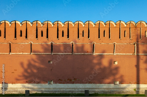 Foto Fragment of the fortress wall of the Donskoy Monastery in Moscow
