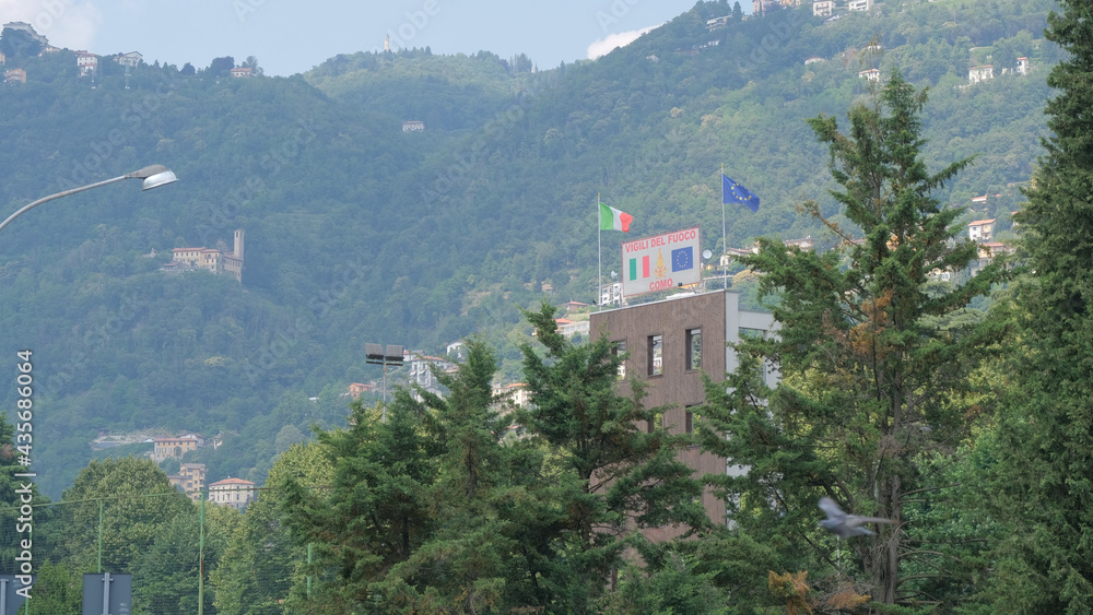 La torre di esercitazione della caserma dei Vigili del Fuoco di Como.